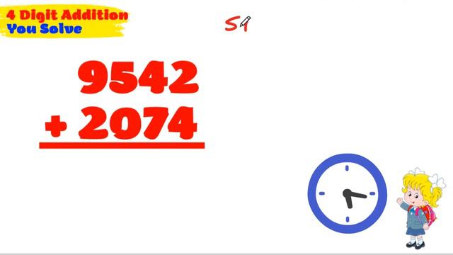 4 Digit Addition Exercise / Numbers with Carrying / Math Example смотреть онлайн