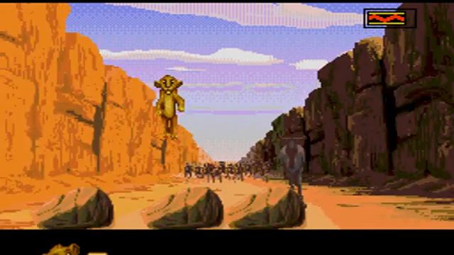 The Lion King stage / level 4 The Stampede Sega Genesis / Mega Drive смотреть онлайн