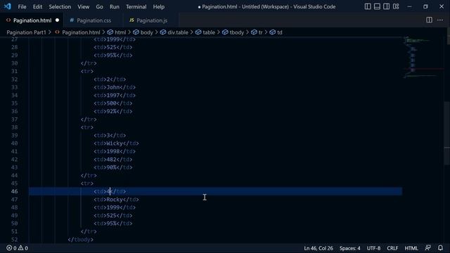 JavaScript Pagination Tutorial #2: Create Dynamic Table with Hover Effects. смотреть онлайн