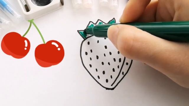 Bolalar uchun mevalarni chizish/Drawing fruits for children/Рисование фрукты для детей смотреть онлайн