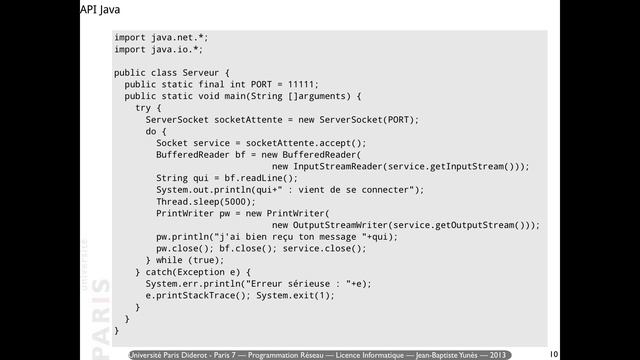 Cours programmation socket (réseau) n°2 - TCP en Java смотреть онлайн