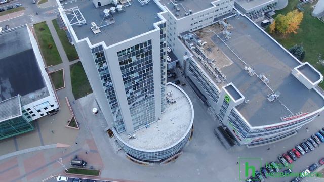 Обзор офисного здания EPAM Systems, Бизнес-центр "Fortune", Минск. Облет на квадрокоптере. смотреть онлайн