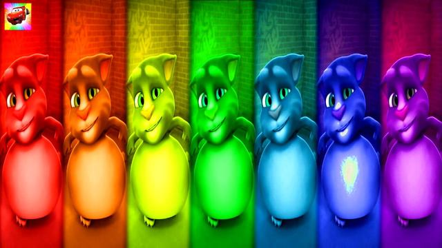 Говорящий том 🐱🐱🐱 Цвета Семь цветов радуги видео для детей смотреть онлайн