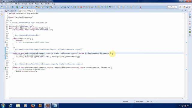Java Beginner Tutorial - How to write a simple jsp servlet in Eclipse смотреть онлайн