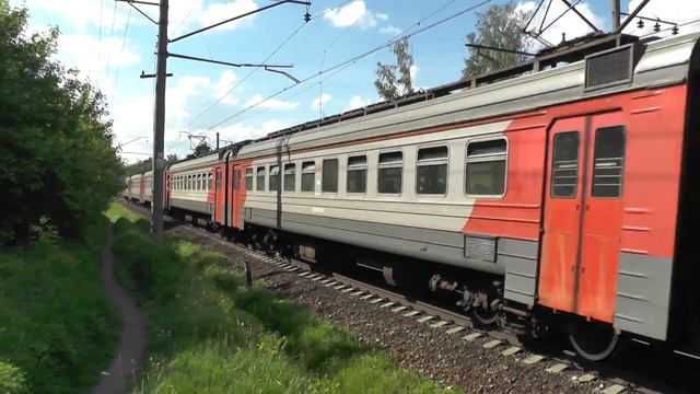 Электропоезд ЭД4М-0197 перегон Фаустово - Бронницы смотреть онлайн