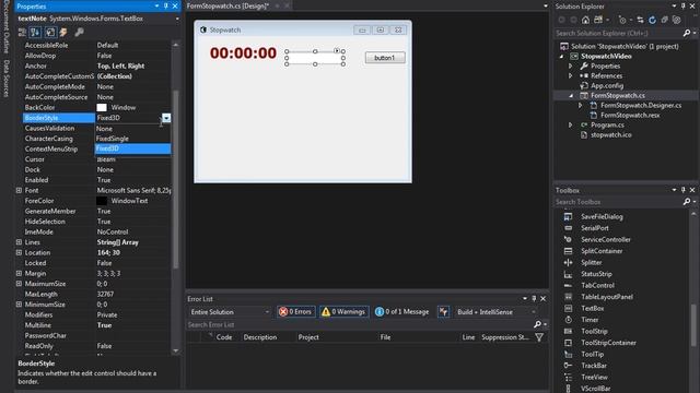 Добавление в форму элементов Label, TextBox и Button смотреть онлайн
