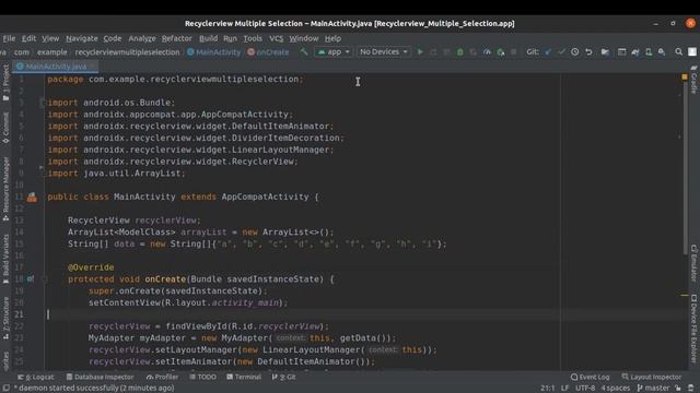 ANDROID - RECYCLERVIEW MULTIPLE ITEM SELECTION TUTORIAL IN JAVA смотреть онлайн