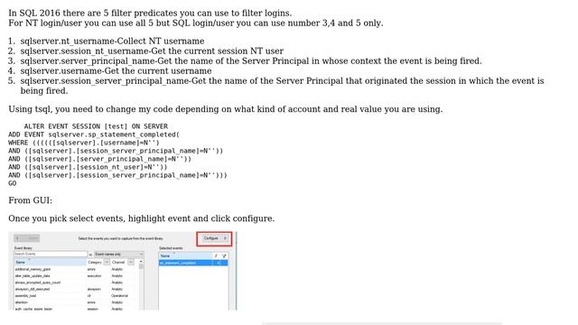Databases: Extended Events filtering смотреть онлайн