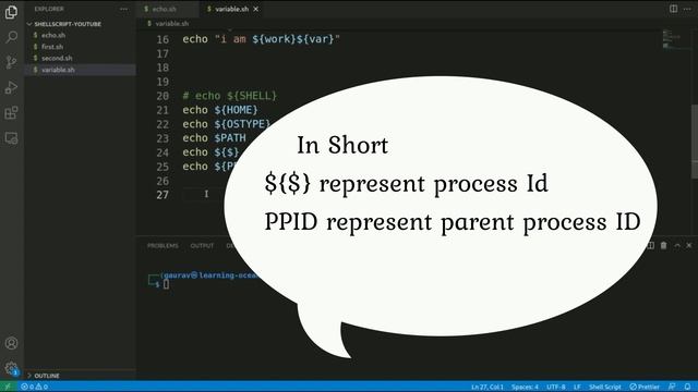 Shell Script tutorials - 10 - System Defined Variable in Shell Script - Shell Variables (In Hindi) смотреть онлайн