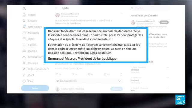 Le_patron_de_Telegram_toujours_en_garde_à_vue,_Macron_récuse_toute смотреть онлайн