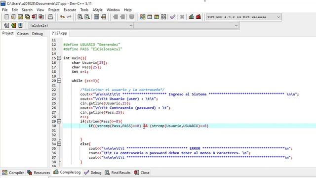 Programando en C++ - #27 Ejercicio de Login - Usuario y Contraseña смотреть онлайн