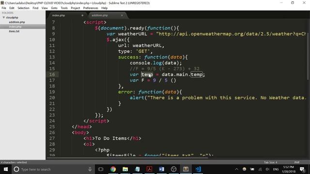 Cloud PHP Part 14 - Processing Weather Data смотреть онлайн