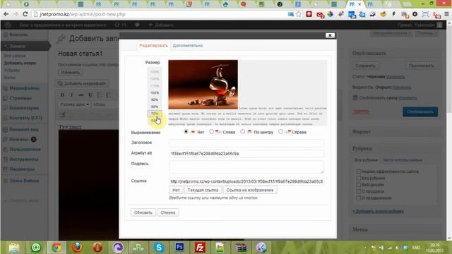 Создание записи в CMS Wordpress смотреть онлайн