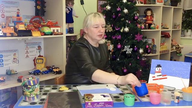 Сделаем сами снеговика...на лыжах! смотреть онлайн