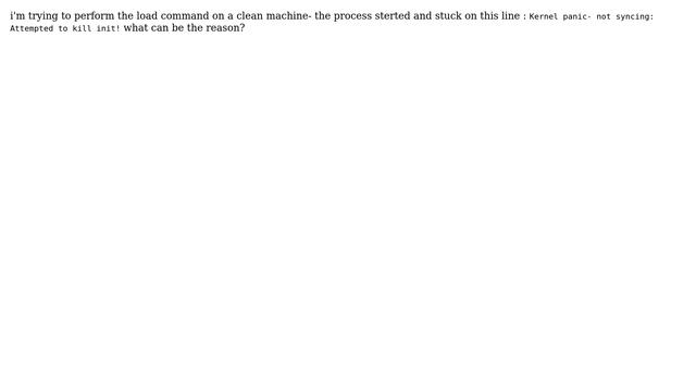 Ubuntu: Kernel panic - not syncing: Attempted to kill init! смотреть онлайн