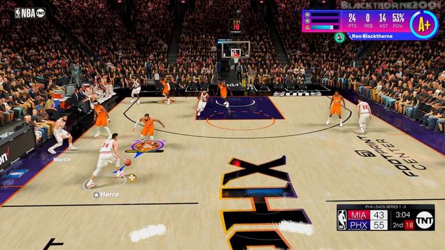 NBA 2K24 {My Career} [PC] (4K) EP85 {The NBA Finals} Game 2 =Heat @ Suns= смотреть онлайн