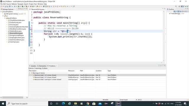 Reverse a String in java смотреть онлайн