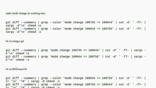How do I make Git ignore file mode (chmod) changes? смотреть онлайн