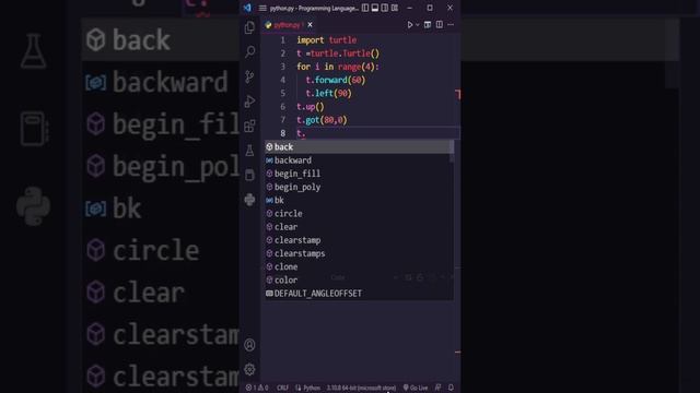 Drawing square and rectangle by using For Loop in Turtle python смотреть онлайн