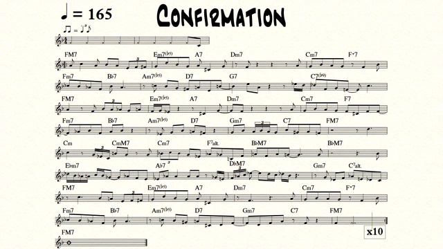 Confirmation Backing Track For Piano & Guitar BPM 165 смотреть онлайн