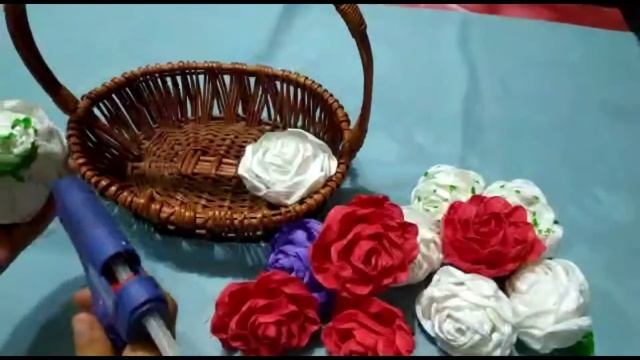 Салфеткадан сават гул ясаш | Делаем корзину с цветами из салфетки смотреть онлайн