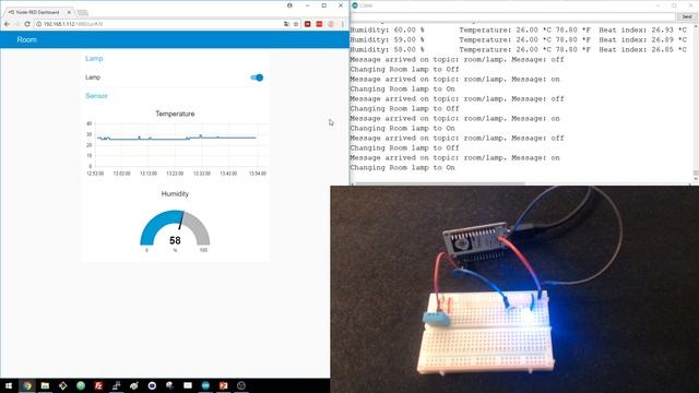 [DEMO] ESP8266 and Node-RED with MQTT (Publish and Subscribe) смотреть онлайн