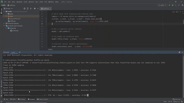 CS50 Introduction to Artificial Intelligence with Python: Project 5 -- Traffic смотреть онлайн
