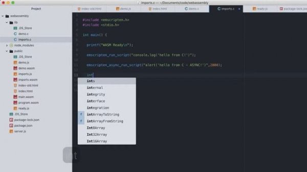 WebAssembly for Absolute Beginners[13/22]-Calling JavaScript functions from C-WASM/WebAssembly 2019
