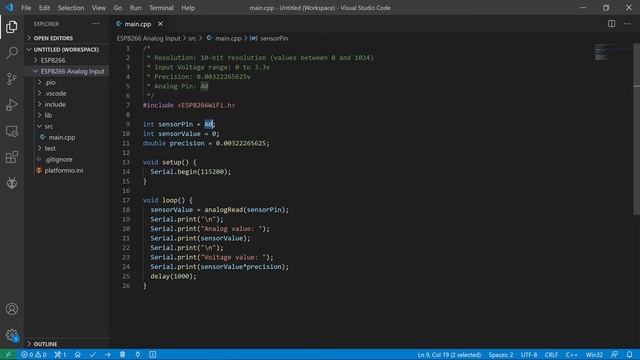 ESP8266 NodeMCU - Analog Input смотреть онлайн