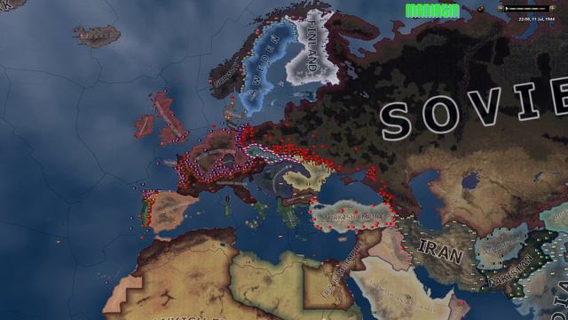 Charlemagne's Frankish Empire in ww2 - Hoi4 Timelapse смотреть онлайн