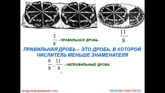 Правильные и неправильные дроби | Математика 5 класс #25 | Инфоурок смотреть онлайн