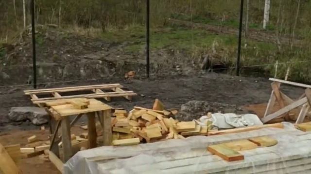 Сборка и установка фронтальной стены каркасного дома