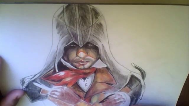 how to draw Assassin out of the game "Assassin's Creed: Units"как нарисовать ассассина! смотреть онлайн