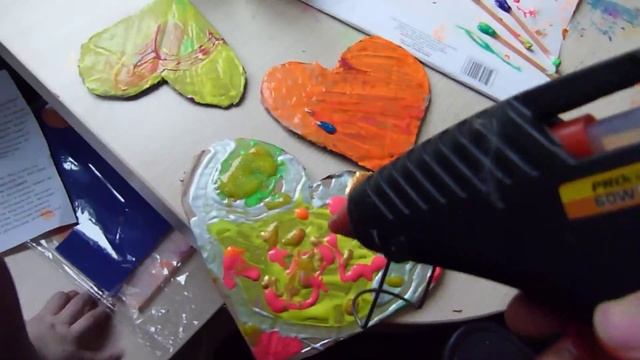 Поделка с детьми. Объёмное сердце. смотреть онлайн