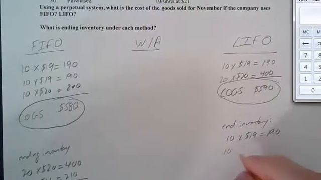 Calculate Ending Inventory and COGS (Perpetual) for FIFO LIFO and Weighted Average смотреть онлайн