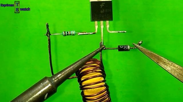 3.7v to 12v voltage booster circuit. (joule thief circuit). смотреть онлайн
