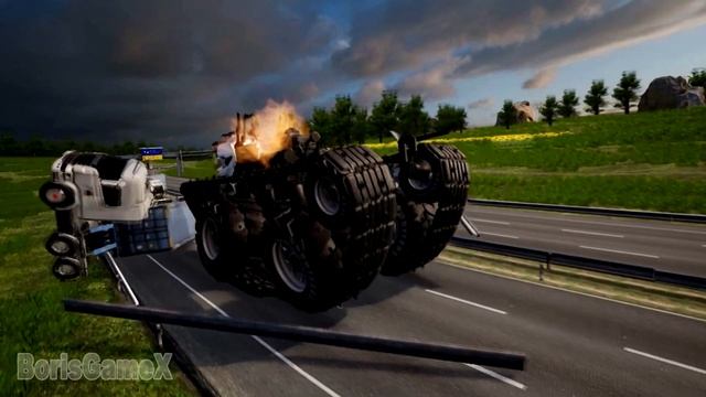 Scania Big Foot Fire Truck MonsterTuck Big Wheels смотреть онлайн