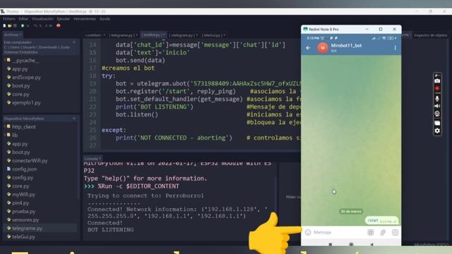 Interfaz gráfica usando Python y el bot de Telegram смотреть онлайн