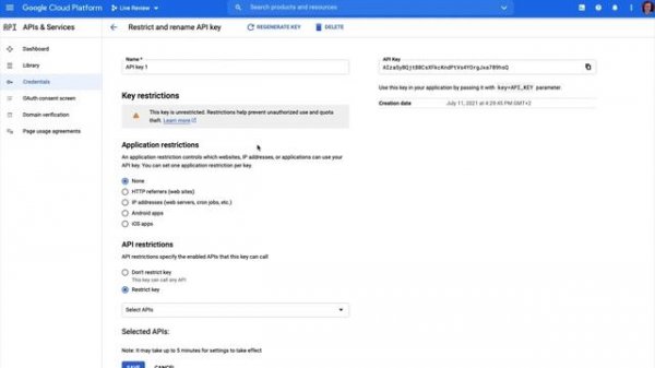 How To Get a Google API Key