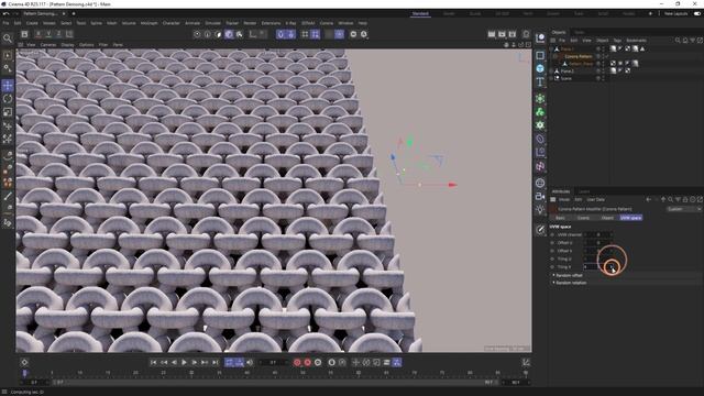 Corona Pattern with Cinema 4D | Tile 3d Geometry смотреть онлайн