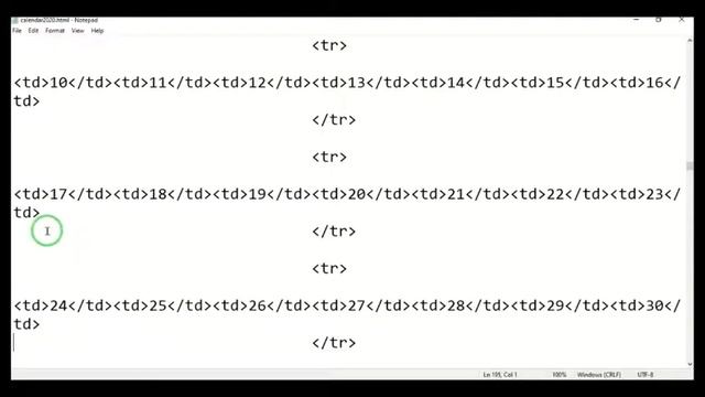 Calendar 2020 in html by using notepad смотреть онлайн