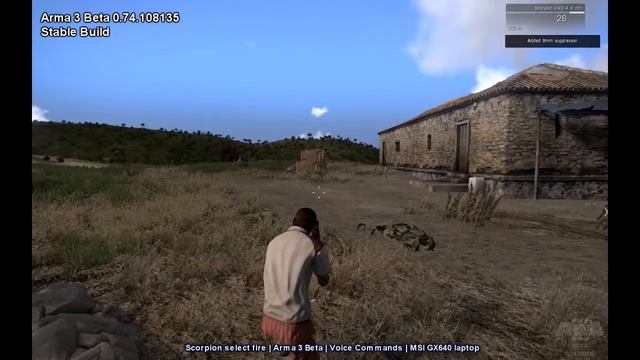 Arma 3 Beta 0.74 : Suppressed Scorpion EVO-4 Fire Mode Bug?