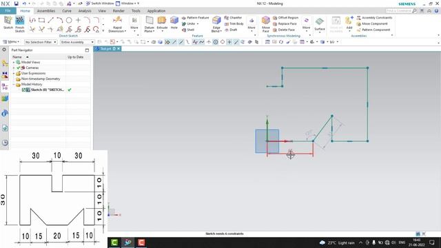2) Getting Started with Siemens NX Sketching | Siemens NX Course | Siemens NX Tutorials смотреть онлайн