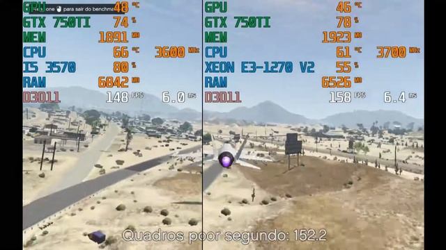 I5 3570 VS XEON E3-1270 V2 | GTA V BENCHMARK | GTX 750TI FTW смотреть онлайн