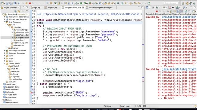 7. User Registration, Server side validation. Unique Constraint Handling. смотреть онлайн