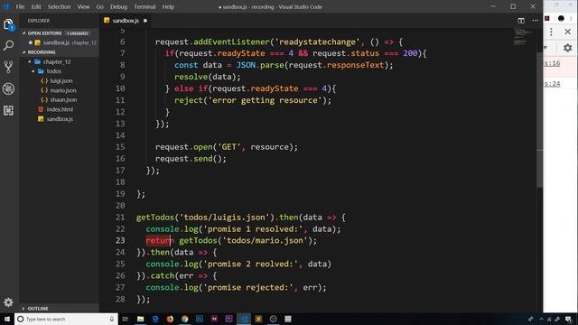 Asynchronous JavaScript Tutorial #8 - Chaining Promises смотреть онлайн