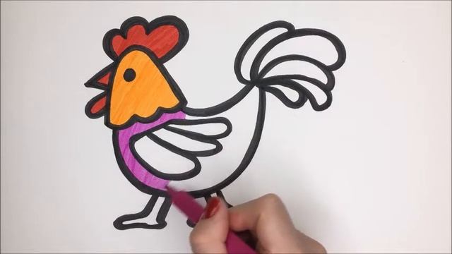 Как нарисовать и раскрасить петушонка | 2020 смотреть онлайн