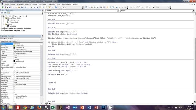 Importer et exporter des données en VBA Excel смотреть онлайн