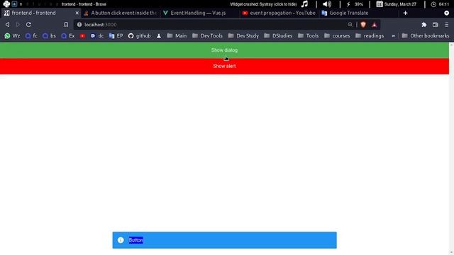 Button click event in v-alert component is causing to focus in the input field inside v-dialog смотреть онлайн