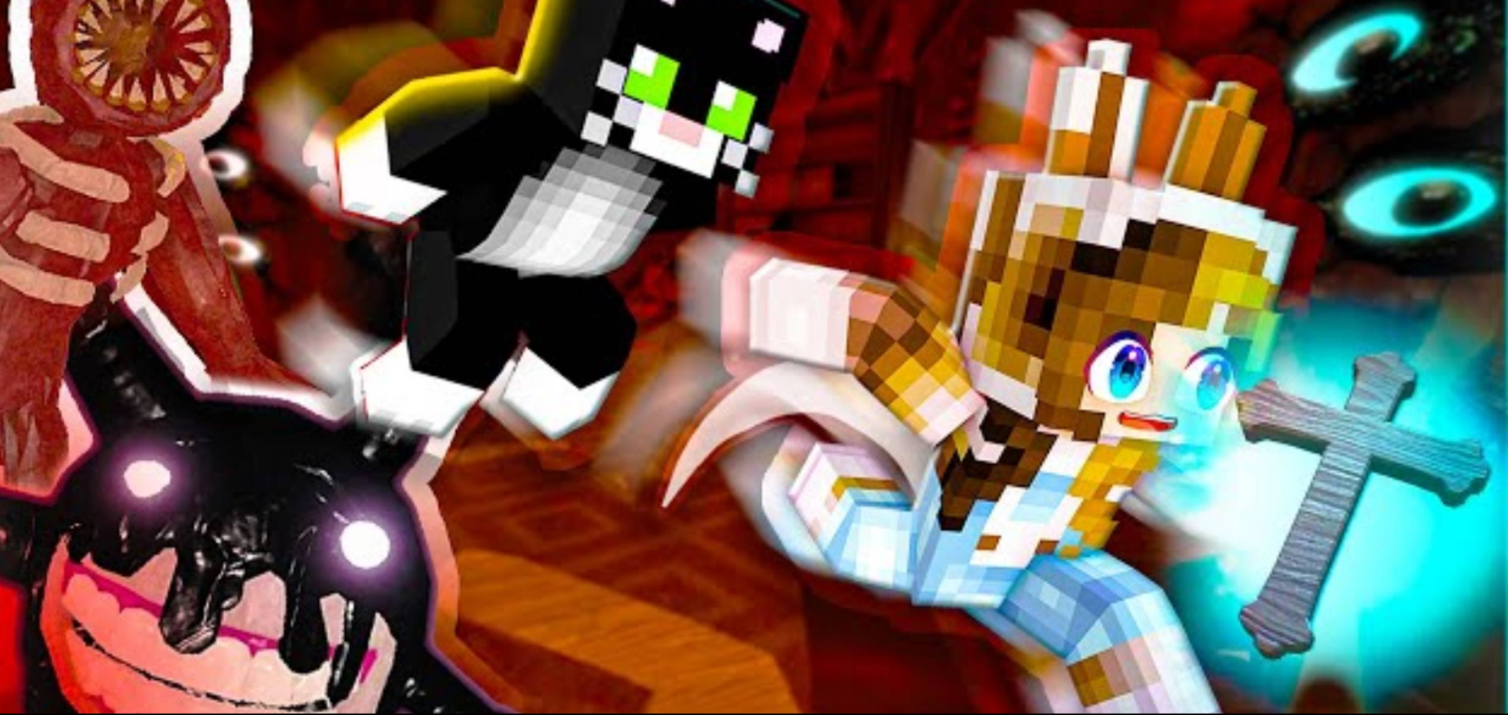 Кролик Баффи и Кот Малыш играют в роблокс двери.Roblox doors.Видео не моё смотреть онлайн